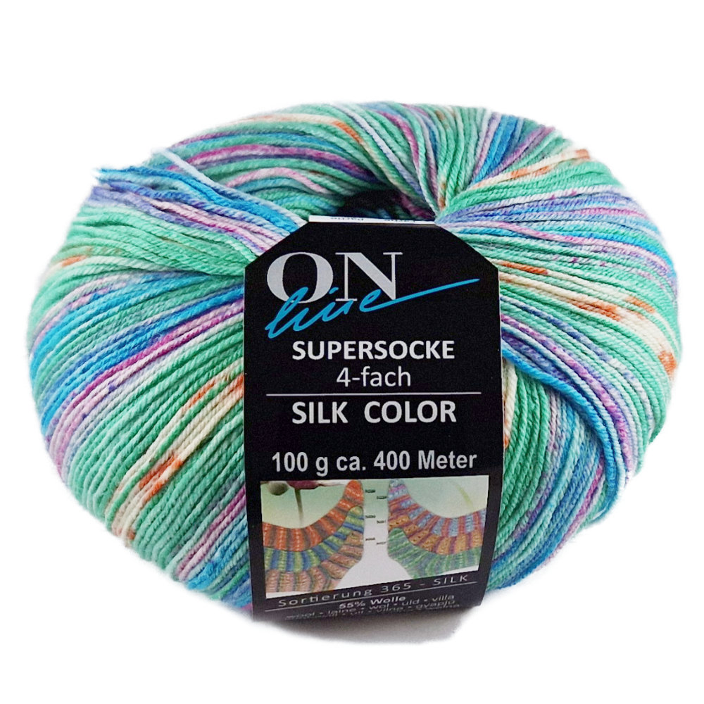 Supersocke 100 Silk Color, 4-fach von ONline Sort 365 - 3030