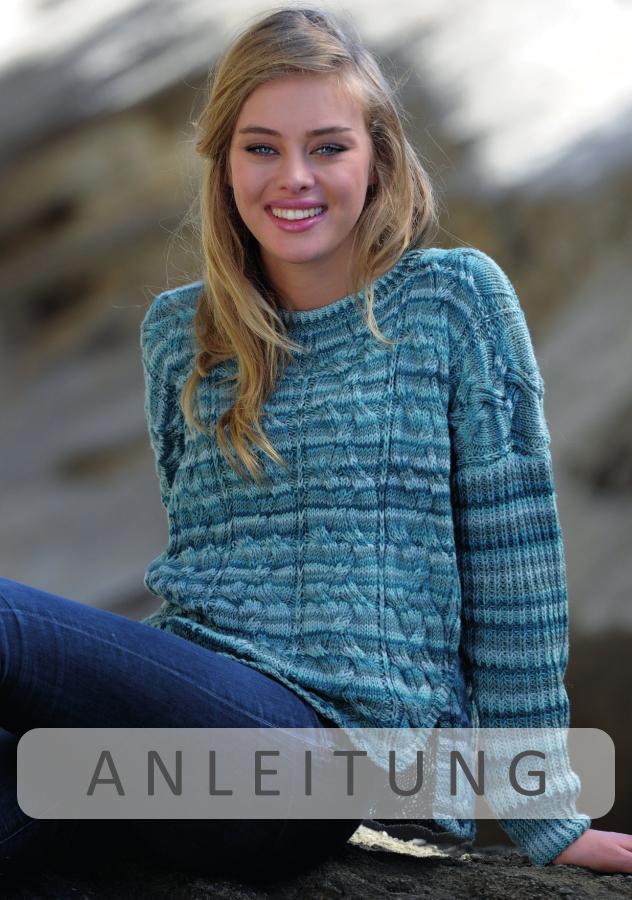 Pullover mit Zopstruktur | Einzelanleitung + Wolle Starwool Linie 4 Design Color  | Stricken | ONline