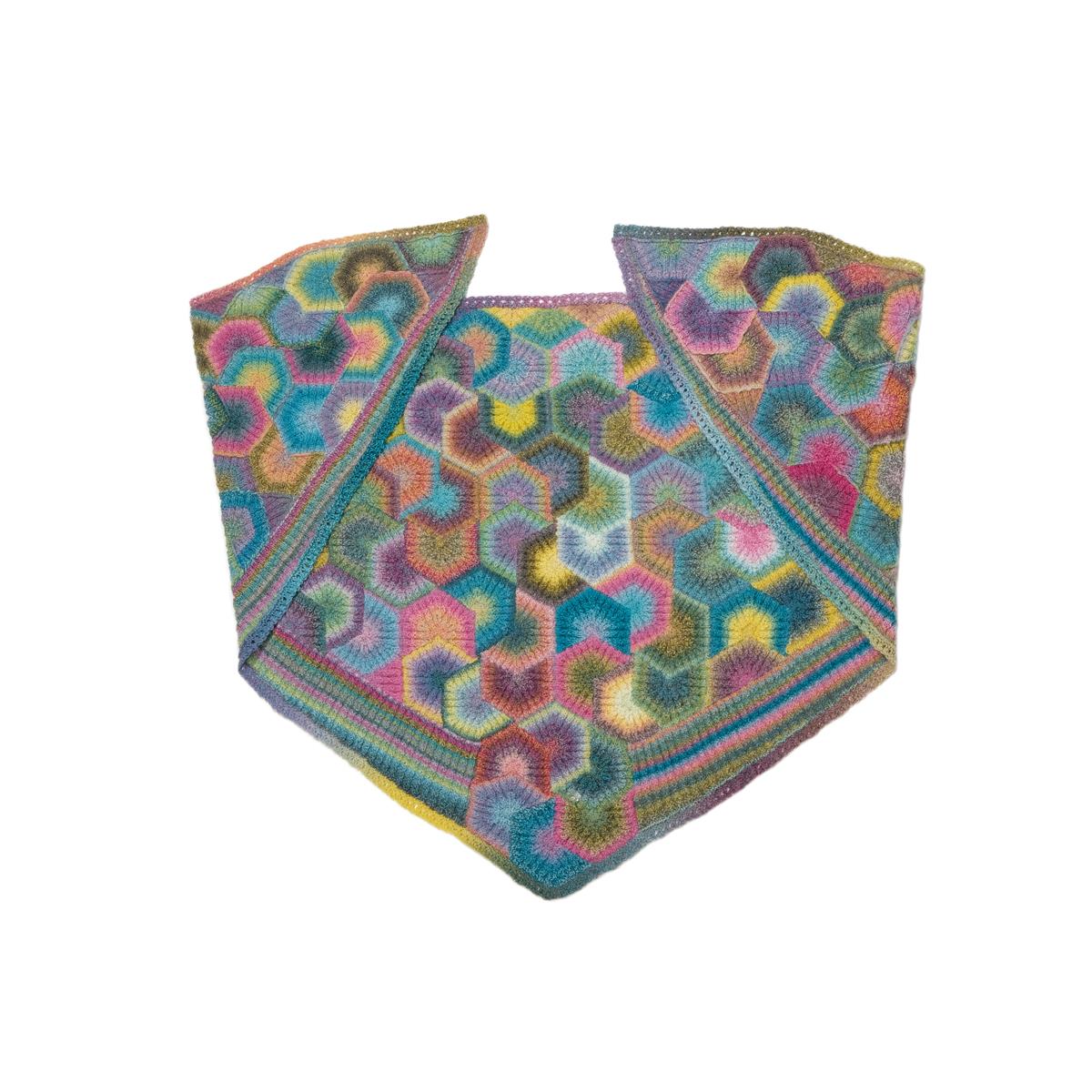 Umhang "Hexagon Pinwheel" | Anleitungsheft + Wolle Zauberball® Crazy | Stricken