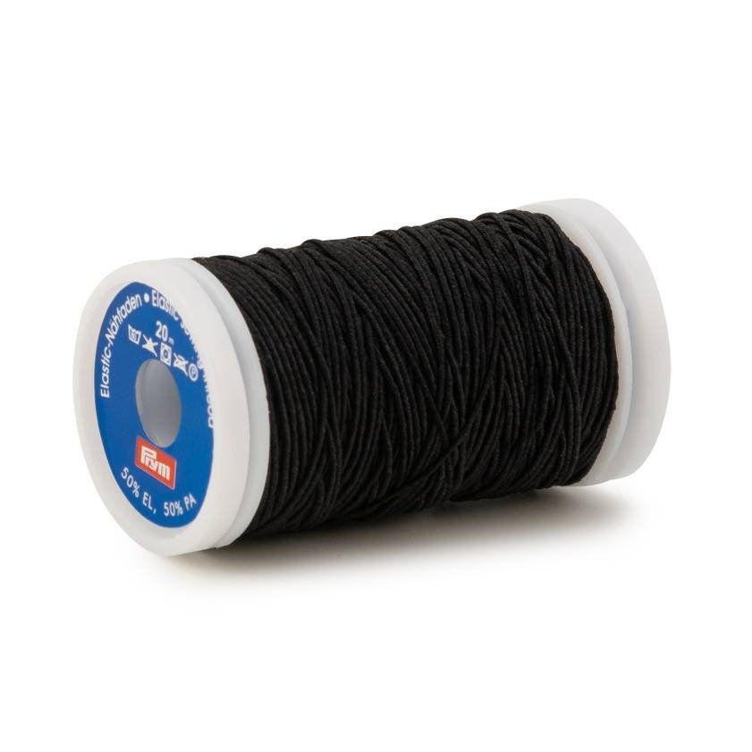 Elastic-Nähfaden 0,5 mm zum Einstricken von Prym 0010 - schwarz