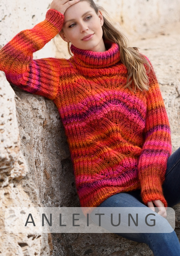 Rollkragen-pullover | Einzelanleitung + Wolle Fano Linie 359  | Stricken | ONline