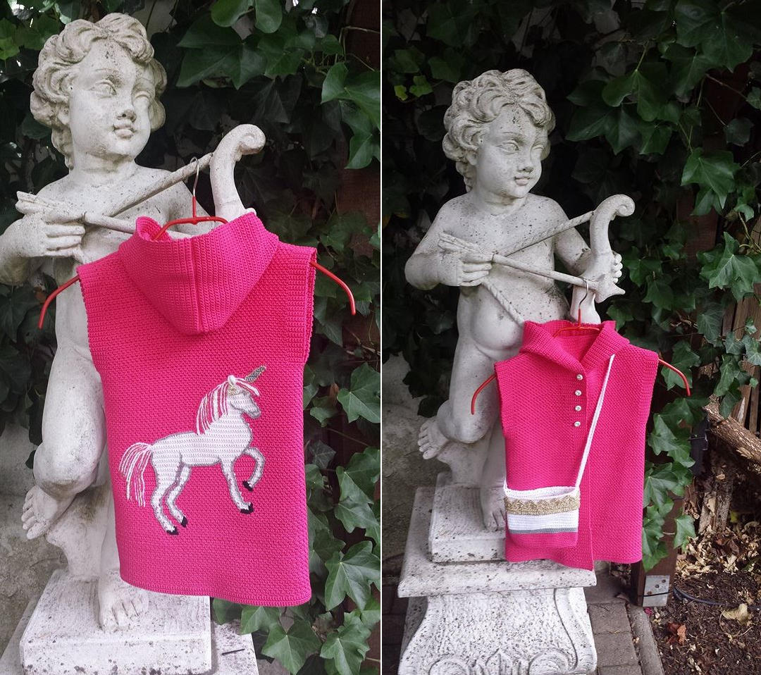 Kinderjacke Einhorn Mädchentraum | Anleitung + Wolle Candy Linie 134  | Häkeln | Annemarie