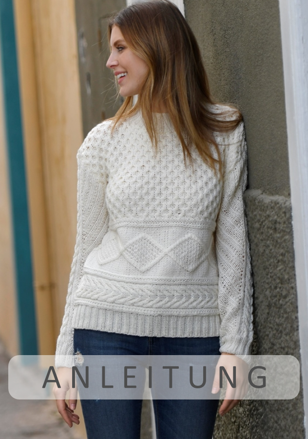 Pullover im Mustermix | Einzelanleitung + Wolle My Fair Linie 449  | Stricken | ONline