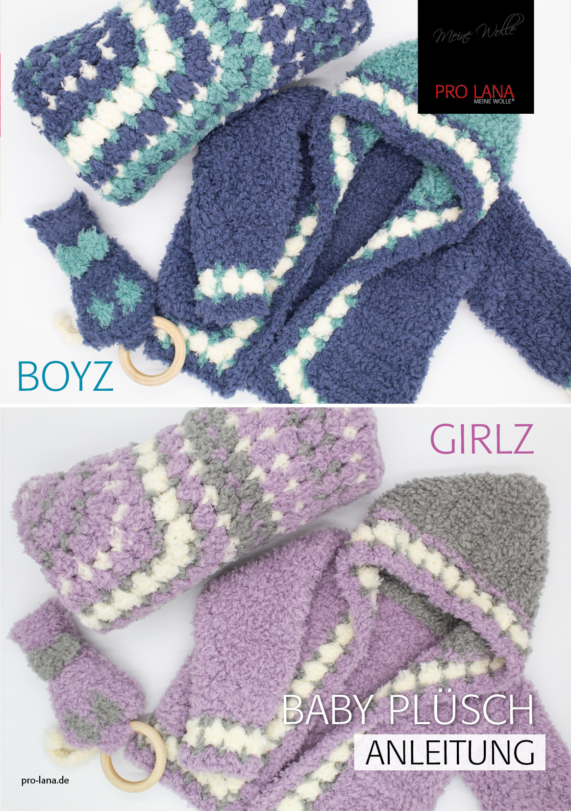 Set Girlz & Boyz - Kapuzenjacke - Babydecke - Kätzchen 