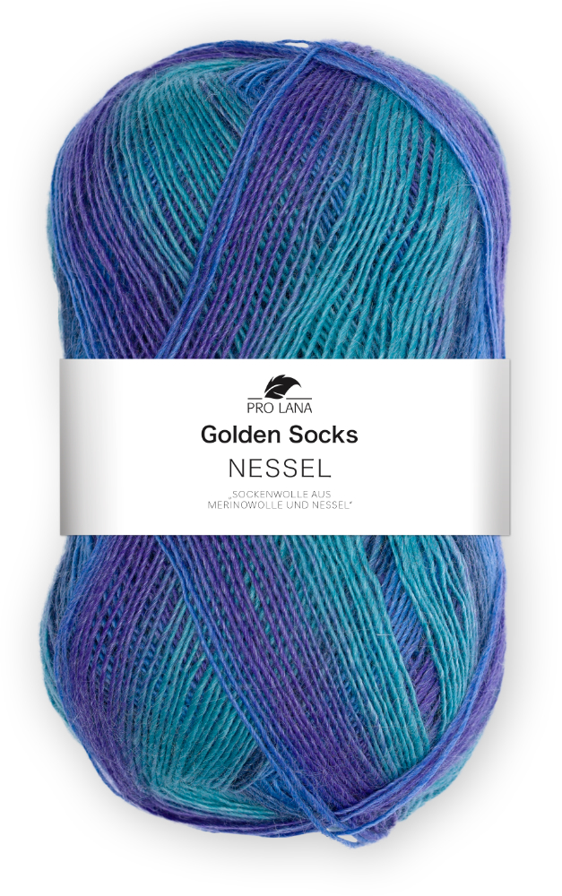 Nessel Golden Socks von Pro Lana 0083 - blau / lila