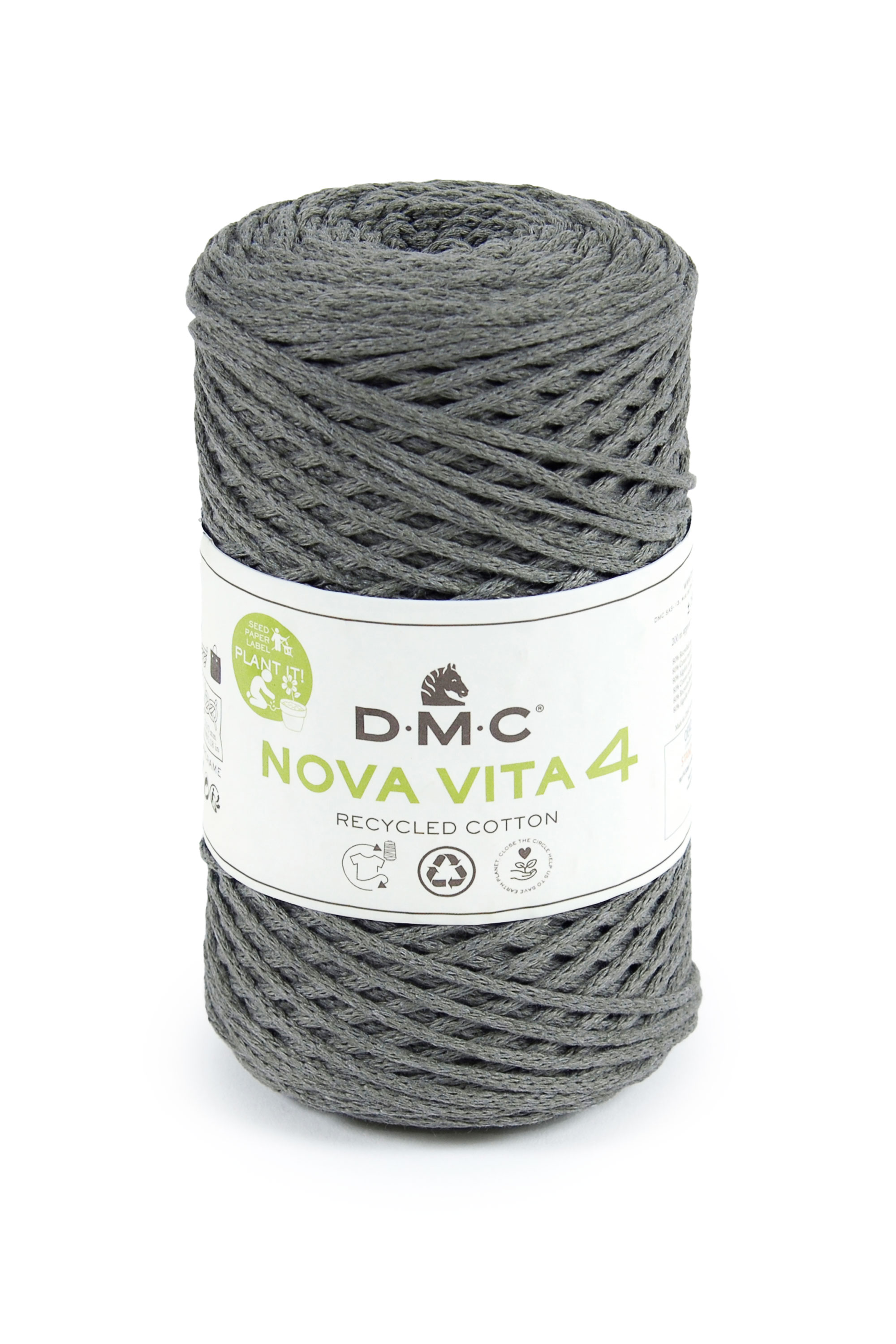 Eco Vita 4 Häkel- Makramee und Strickgarn von DMC 0012 - dunkelgrau