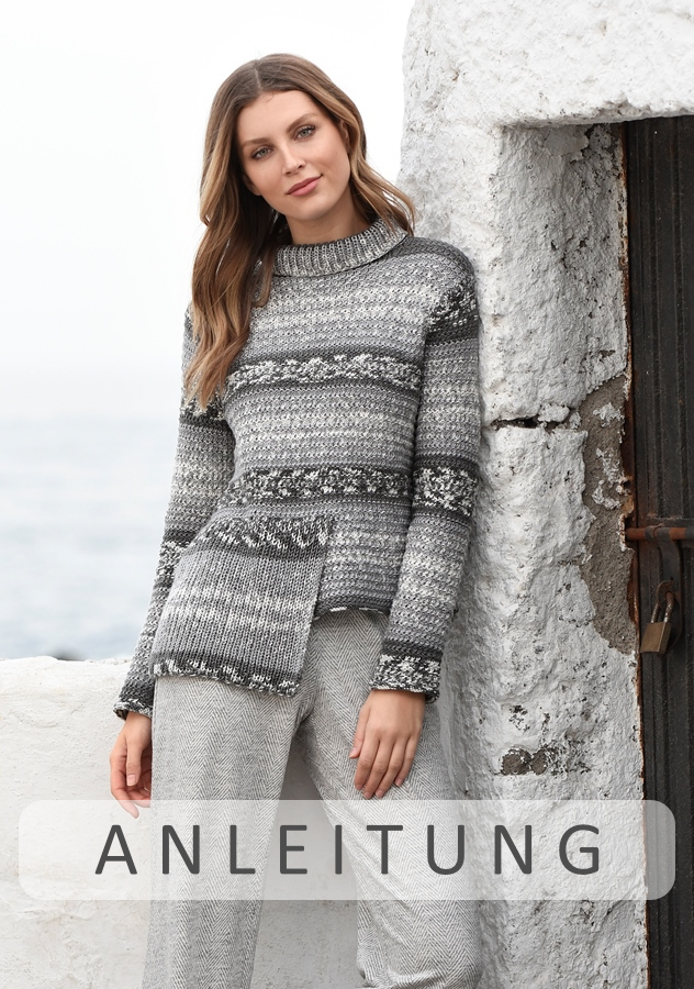 Pullover mit Strukturrippen | Anleitung als PDF | Stricken | ONline