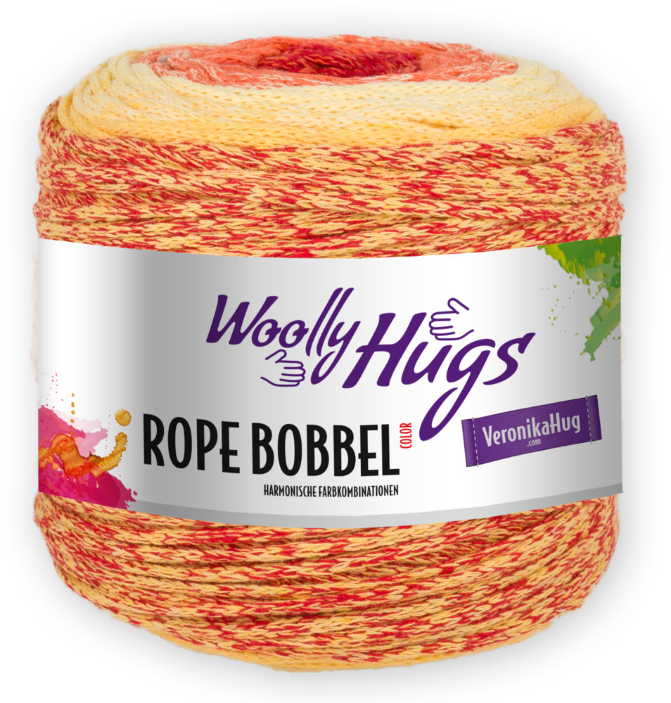 Rope Bobbel von Woolly Hugs 0109 - rot / gelb