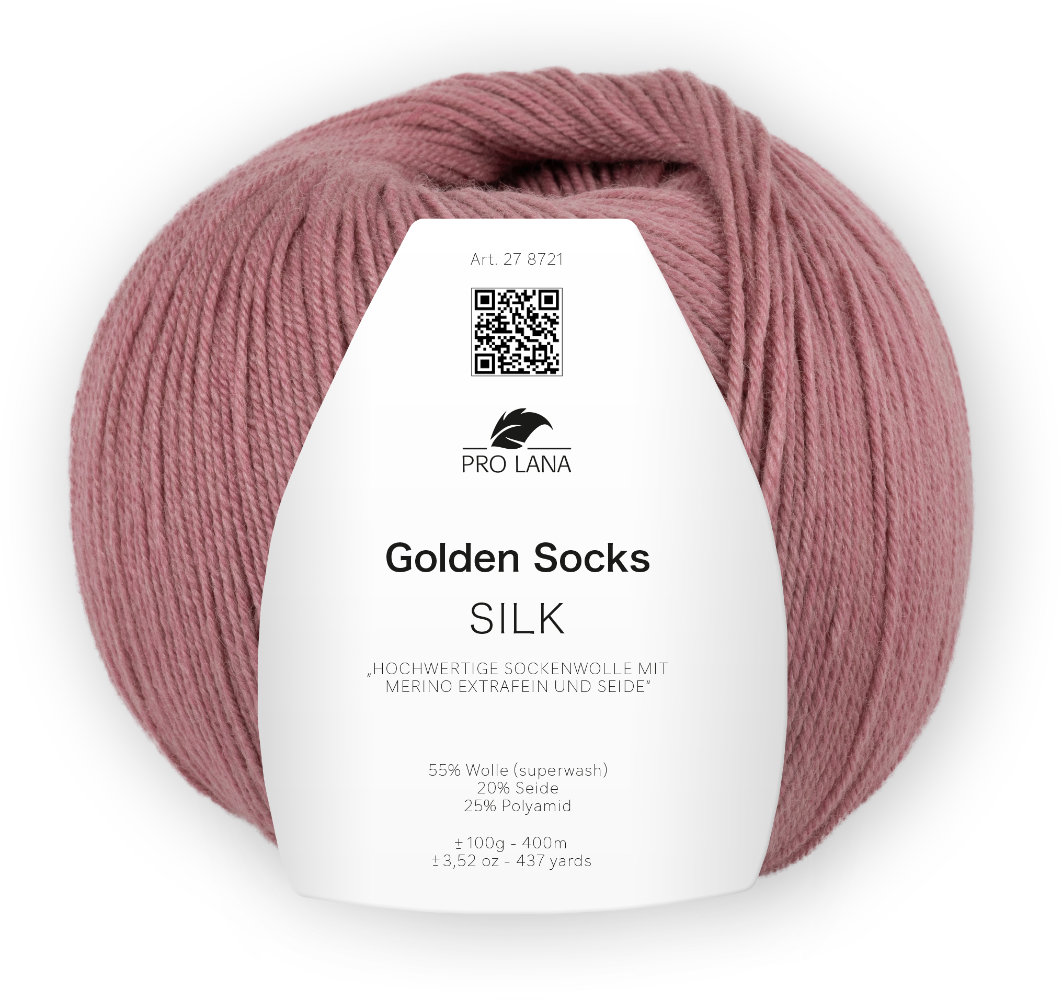 Silk Golden Socks - 4-fach Sockenwolle von Pro Lana 0028 - puder