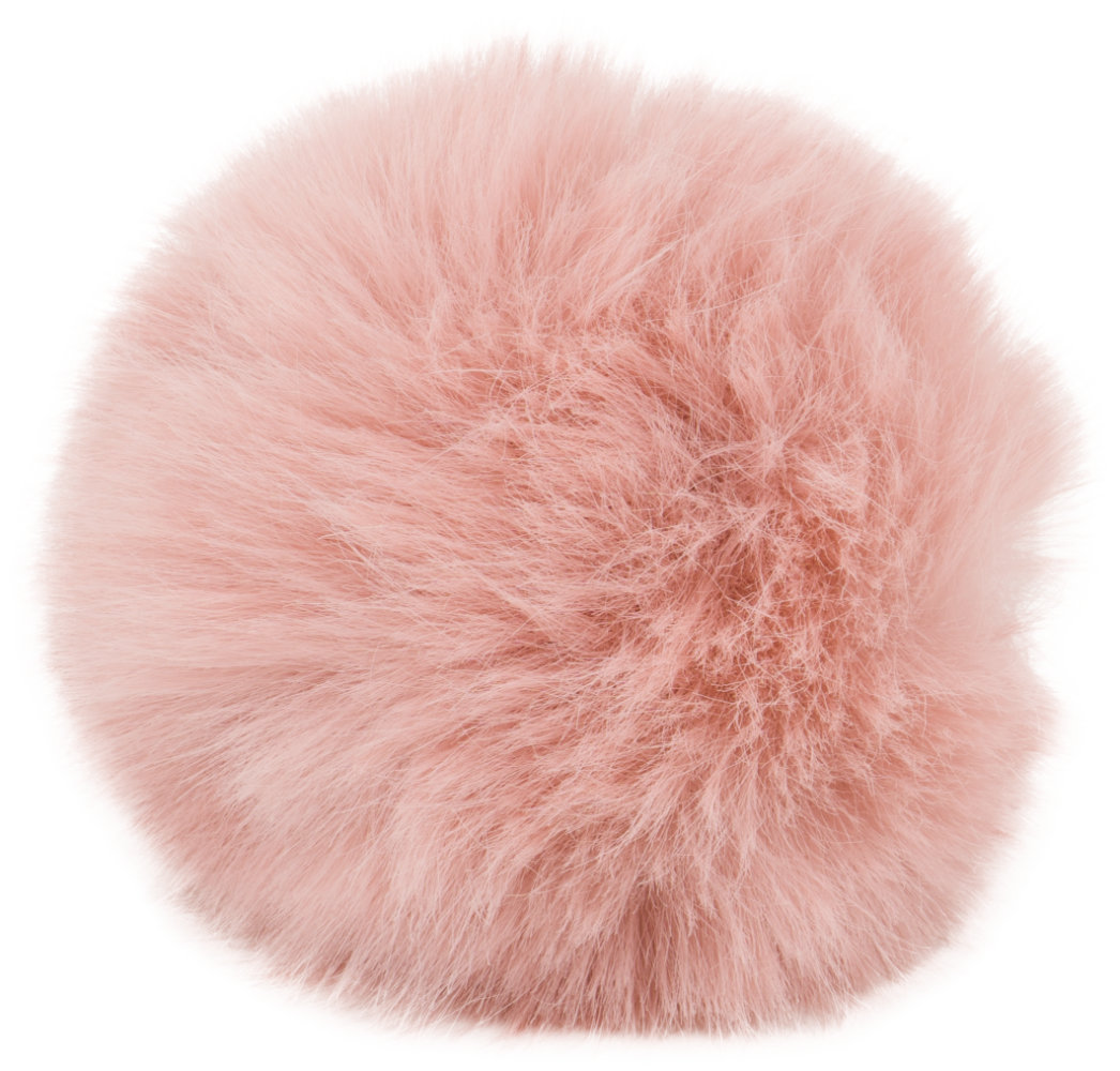 Chinchilla Pompon mit Druckknopf pink powder