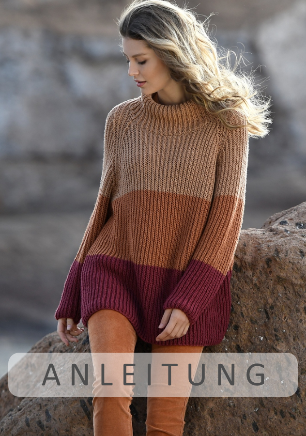 Halbpatentpullover | Einzelanleitung + Wolle Timona Linie 110  | Stricken | ONline