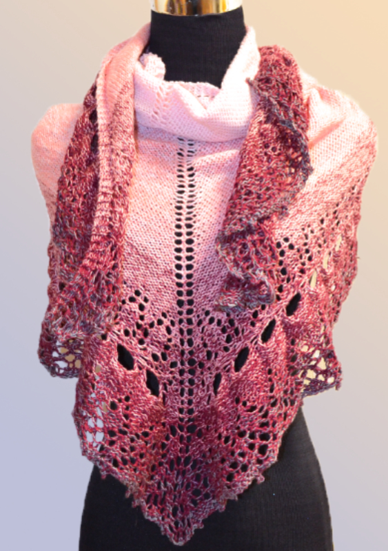 Dreiecktuch Simply-Lace (ehemals Winterlace) | Einzelanleitung + Wolle BOBBEL cotton 800m  | Stricken | Annemarie