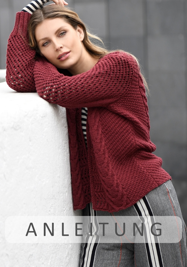 Mustermix Jacke | Einzelanleitung + Wolle Street Linie 12  | Stricken | ONline