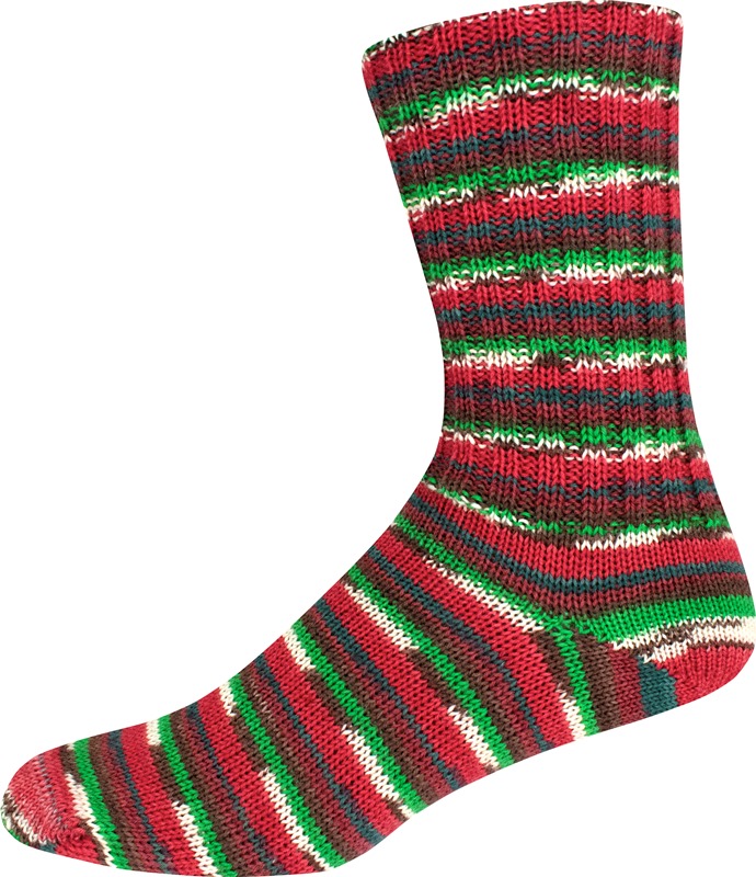 Christmas Color Sort. 362 Supersocke 100 Color 4-fach von ONline 3009