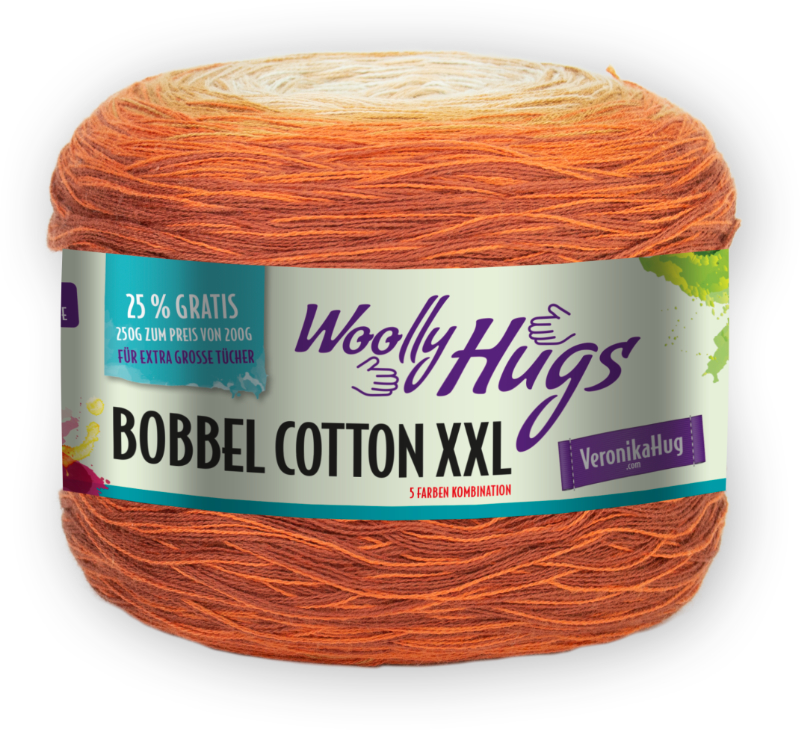 Bobbel Cotton XXL von Woolly Hugs 0602 - natur / beige / rost