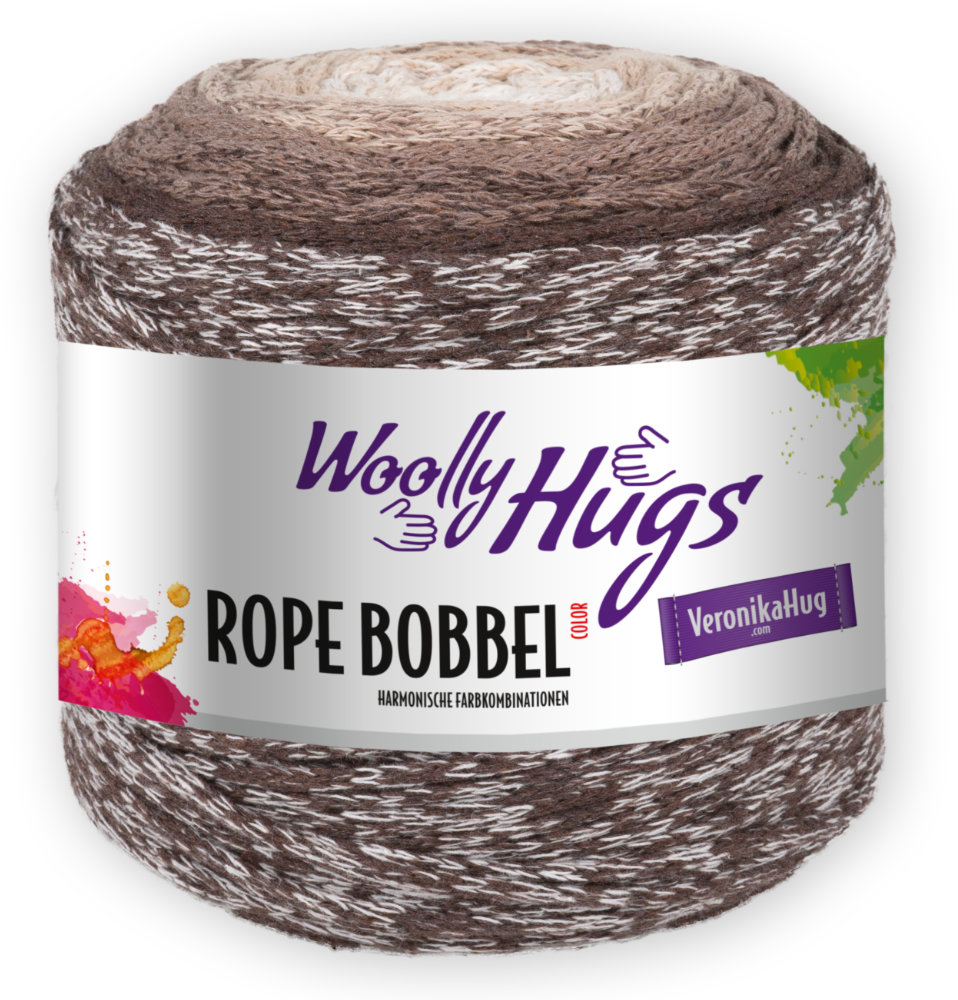 Rope Bobbel von Woolly Hugs 0102 - beige / braun