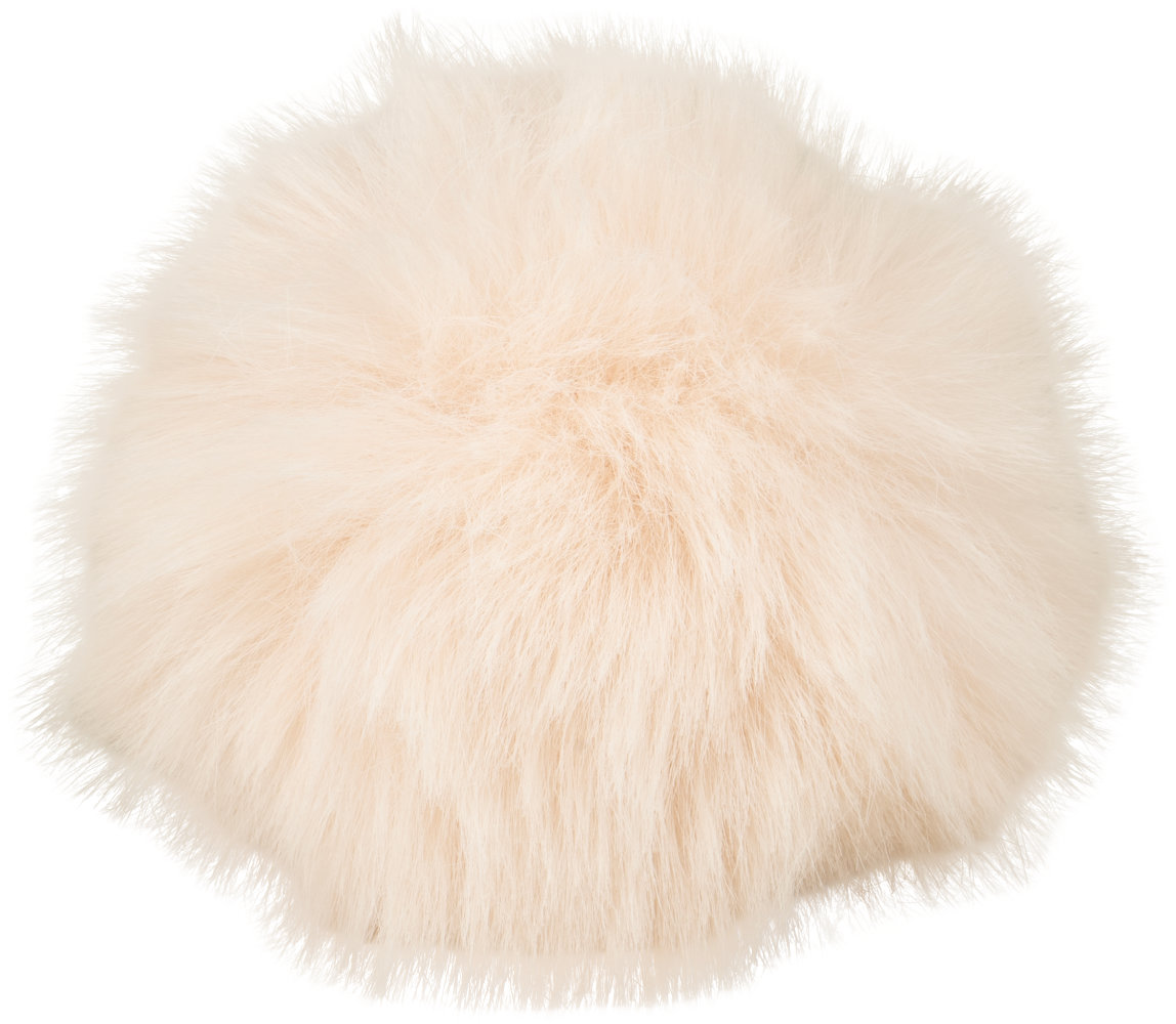 Chinchilla Pompon mit Druckknopf cream